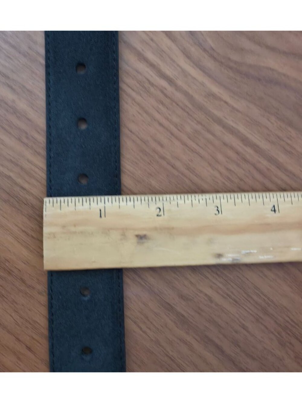 Mashad Leather Ash-Black Suede Belt With Brass Buckle - Sz 36 - Picture 7 of 7